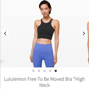 Lululemon Free to be moved bra high neck black